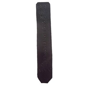 Vintage 80s Black Leather Bookmark C S Lewis Quote: There Are No Ordinary People